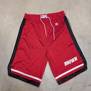 VTG Champion Brown University Red Sports Shorts Mens S